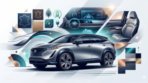 Современная концептуальная иллюстрация премиальных комплектаций автомобилей Nissan в минималистичном стиле для блога о трендах 2026 года